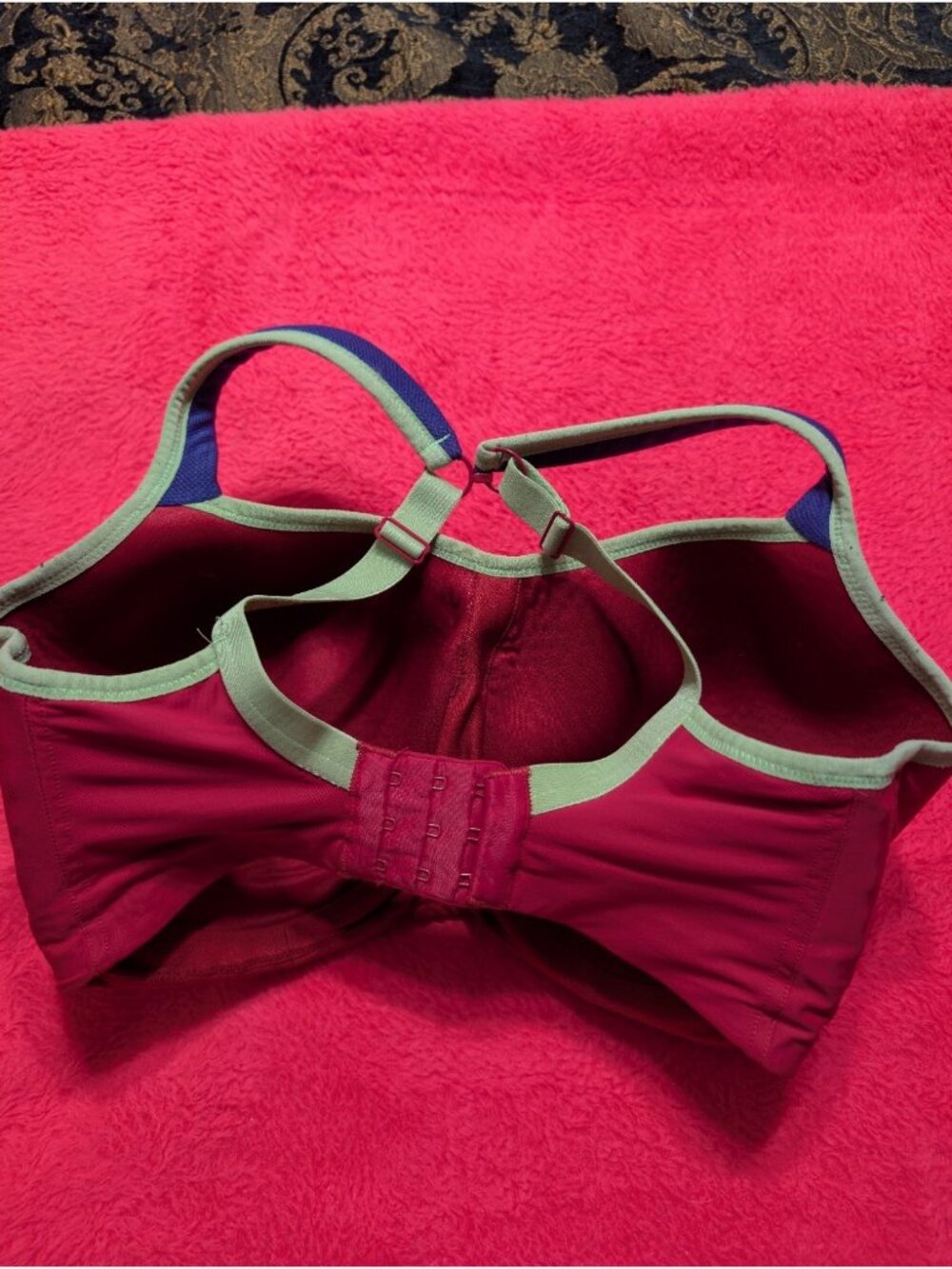 Panache Sport Power Underwire High Impact Convertible Sports Bra Red Pink 30H - Picture 5 of 7